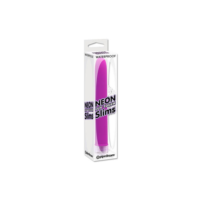 Фиолетовый вибратор Neon Slim из супер-мягкого материала - Neon Luv Touch. Фотография 2.