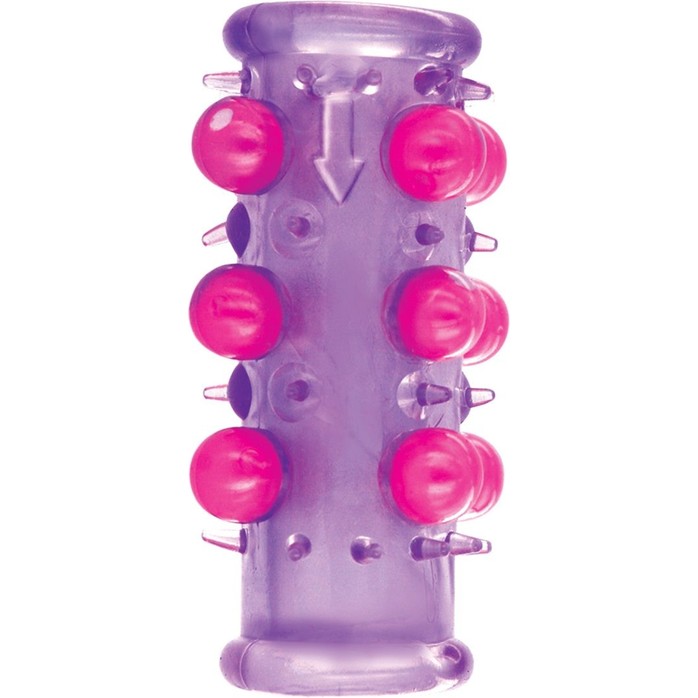 Фиолетовая насадка Silicone Lil Pearl Pleasure Sleeve - Pipedream Products