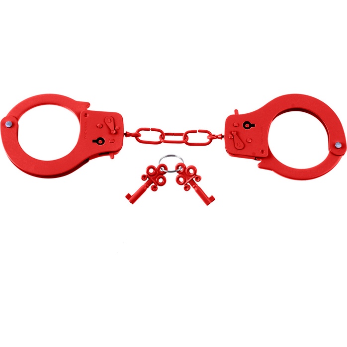 Металлические красные наручники Designer Metal Handcuffs - Fetish Fantasy Series