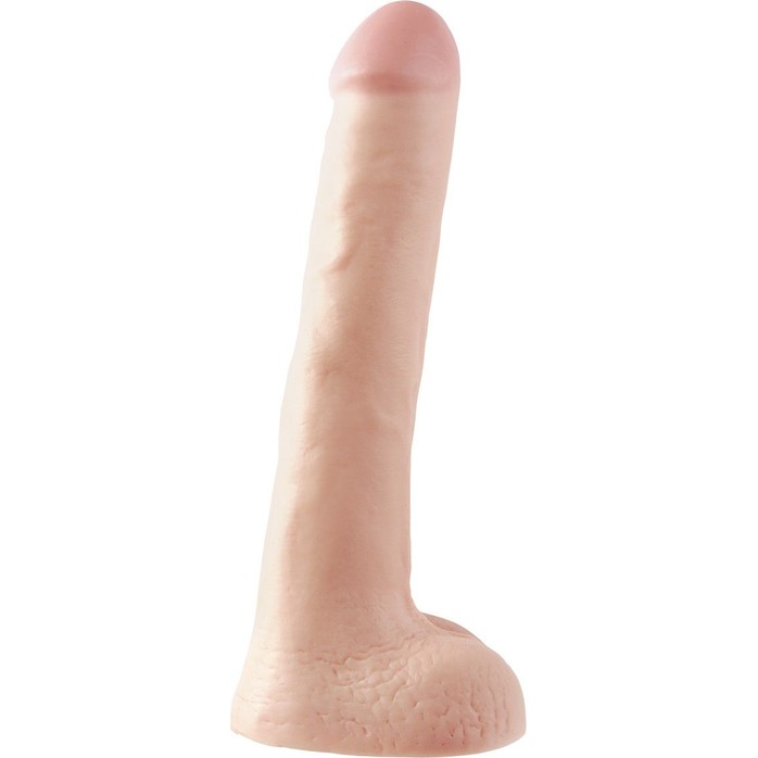 Фаллоимитатор с мошонкой LONG BOY BASIX - 25,4 см - Basix Rubber Works