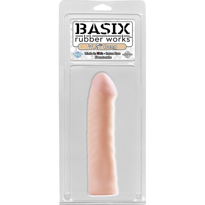 Фаллоимитатор Basix Rubber Works 7.5 Dong - 19,1 см - Basix Rubber Works. Фотография 2.