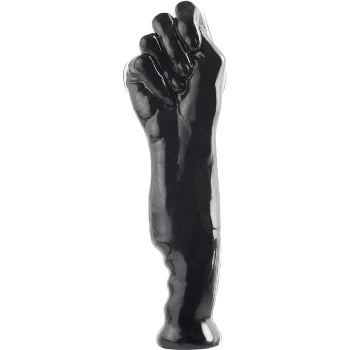 Черный фаллоимитатор-кулак Works Fist of Fury - 28 см - Basix Rubber Works