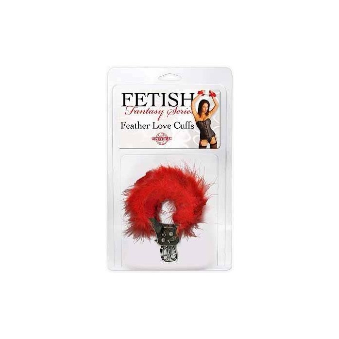 Металлические наручники с пухом Feather Love Cuffs - Fetish Fantasy Series