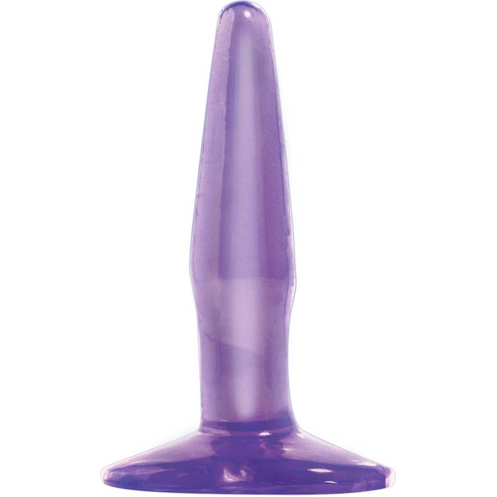 Маленькая фиолетовая анальная пробка Mini Butt Plug - 10,8 см - Basix Rubber Works. Фотография 2.