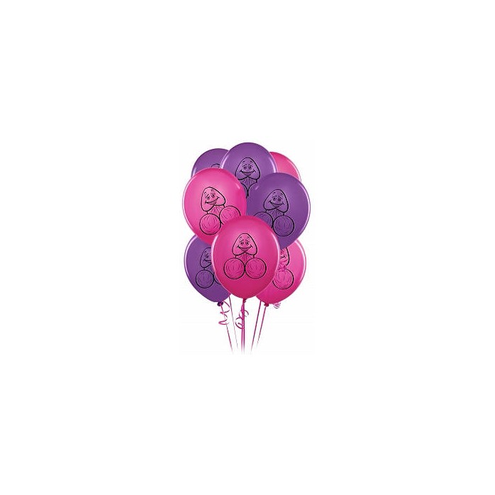 Воздушные шарики PECKER BALLOONS - 8 штук - Bachelorette Party Favors. Фотография 2.
