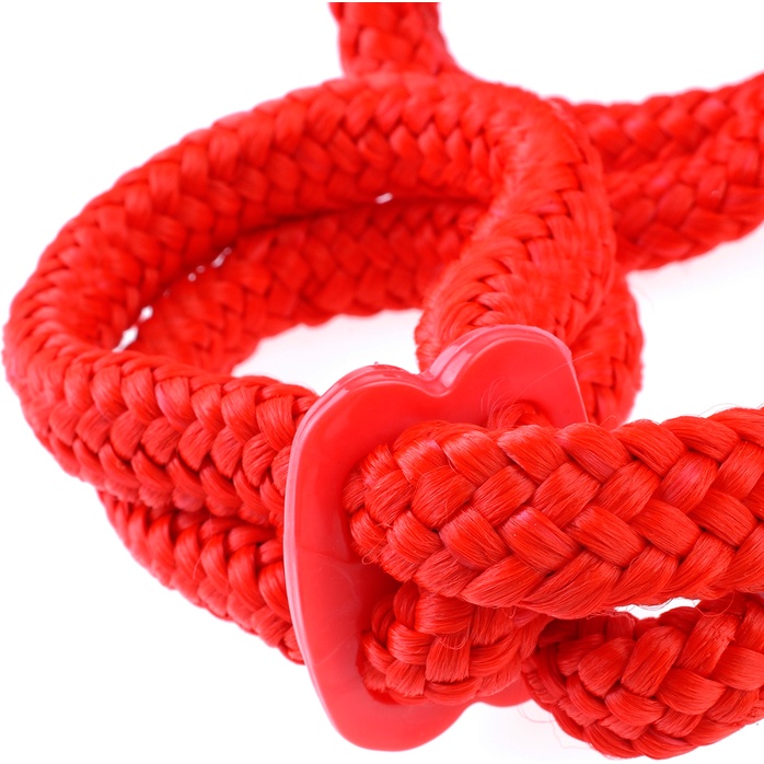 Красные верёвочные оковы на руки или ноги Silk Rope Love Cuffs - Fetish Fantasy Series. Фотография 2.