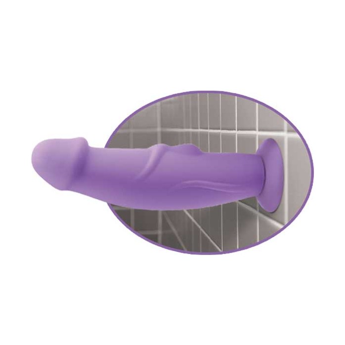 Фиолетовый вибратор-насадка для страпона - 15,2 см - Fetish Fantasy Elite. Фотография 3.