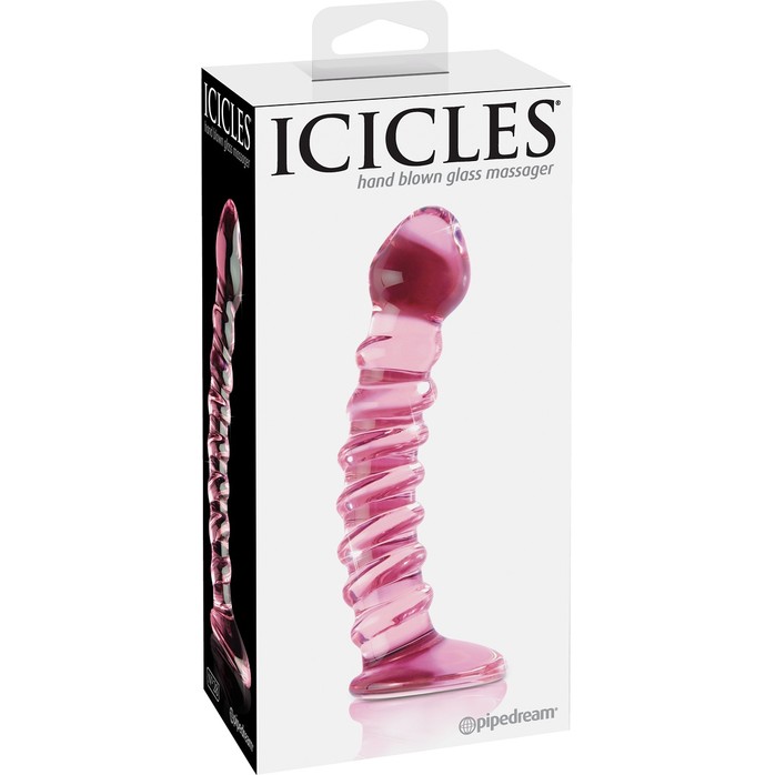 Стеклянный стимулятор ICICLES № 28 - 18 см - Icicles. Фотография 4.