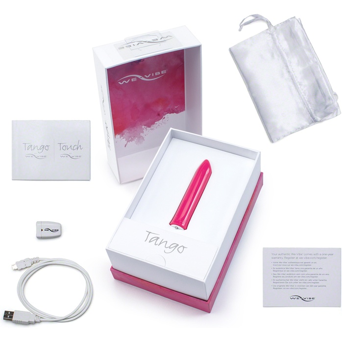 Розовый мини-вибратор Tango Pink USB rechargeable. Фотография 6.