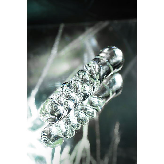 Фаллоимитатор-спираль из прозрачного стекла - 16 см - Sexus Glass. Фотография 7.