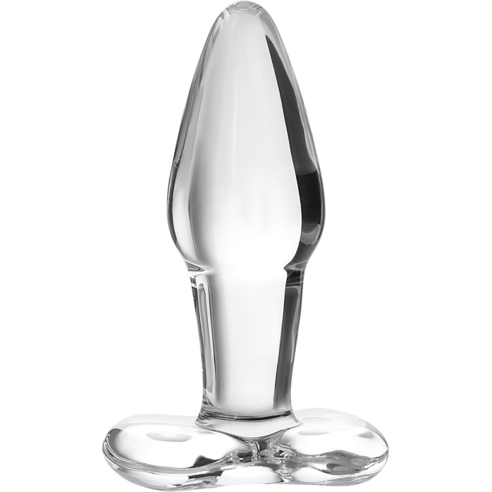 Стеклянная анальная втулка с ограничителем - 10,5 см - Sexus Glass