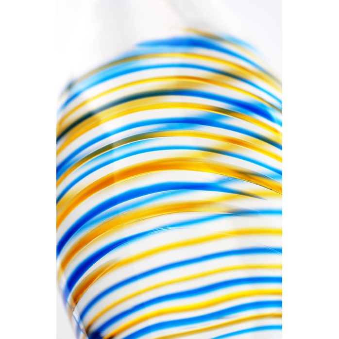 Стеклянный прозрачный фаллоимитатор с двухцветным кончиком - 22 см - Sexus Glass. Фотография 4.