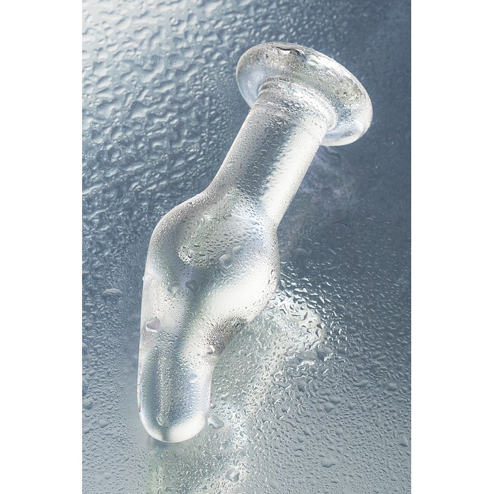 Стеклянная анальная втулка с загнутым кончиком - 14,5 см - Sexus Glass. Фотография 7.