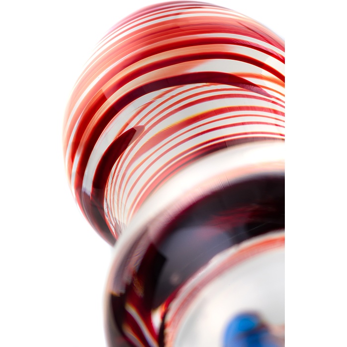 Стеклянный двусторонний фаллоимитатор с шишечками - 20 см - Sexus Glass. Фотография 5.