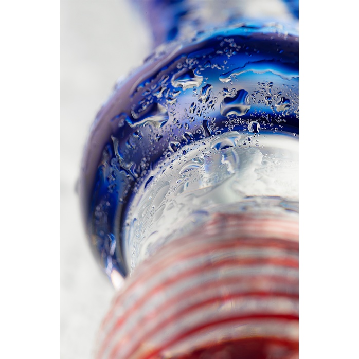 Стеклянный двусторонний фаллоимитатор с шишечками - 20 см - Sexus Glass. Фотография 6.