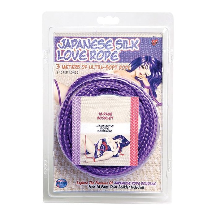 Фиолетовая веревка для фиксации Japanese Silk Love Rope - 3 м - Japanese Silk Love Rope. Фотография 2.