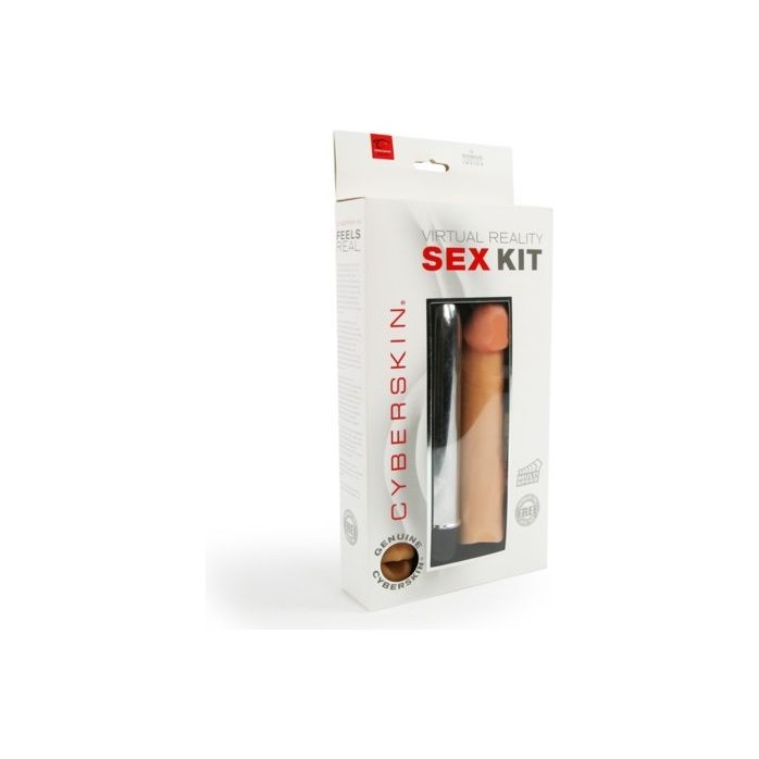 Вибратор с реалистичной насадкой Virtual Reality Sex Kit - 16,5 см - CyberSkin. Фотография 2.
