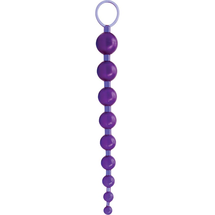 Фиолетовая анальная цепочка Sex Please! Sexy Beads - 27,9 см - Sex Please!