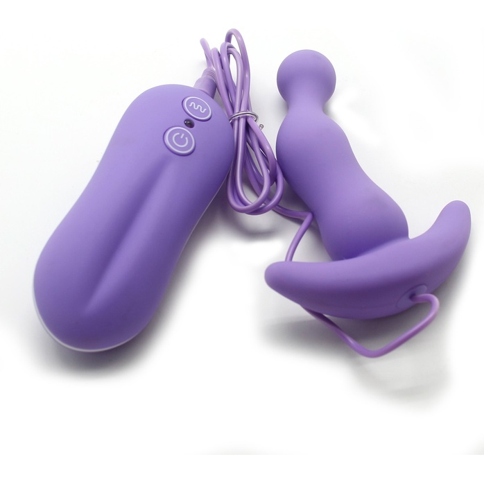 Фиолетовый анальный стимулятор Balls Style с вибрацией. Фотография 4.