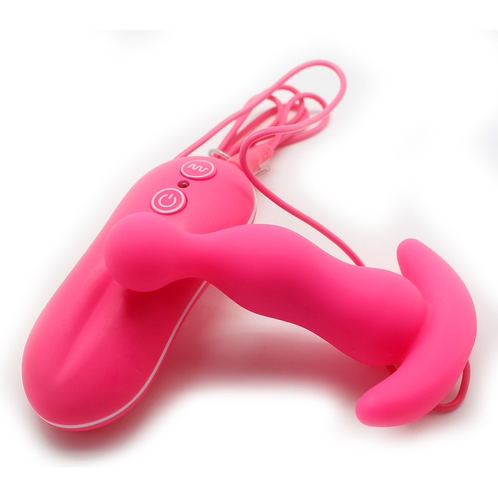 Розовый анальный стимулятор Balls Style Vibrating Anal Plug. Фотография 2.