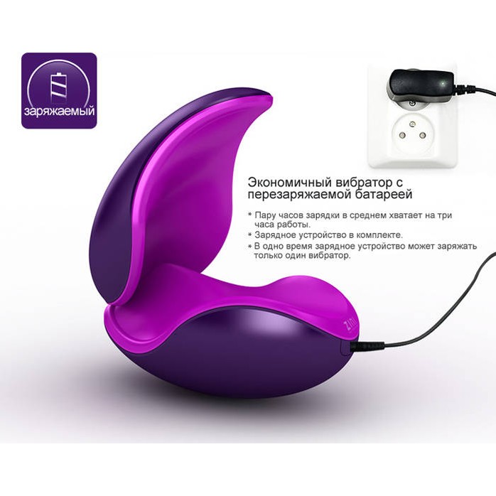 Черный вибратор для пары 2 в 1 ZINI DEUX. Фотография 7.