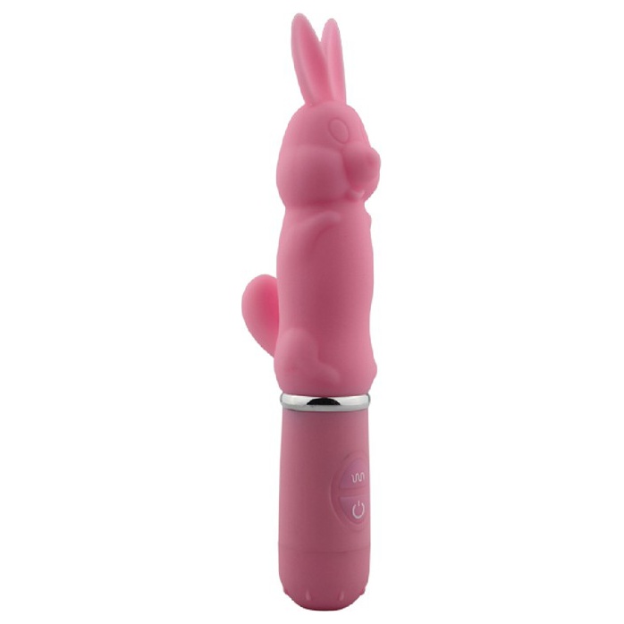 Розовый вибростимулятор в форме кролика 10 Function Rabbit - 19 см