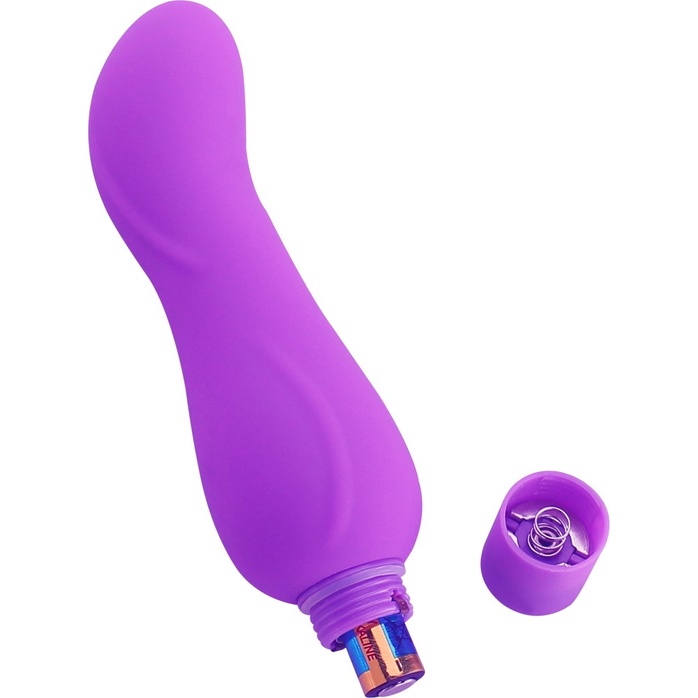 Фиолетовый изогнутый вибростимулятор Pleasure Vibe - 12,5 см. Фотография 2.