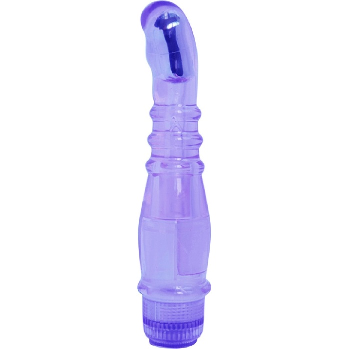 Фиолетовый вибростимулятор точки G Crystal - 20,5 см