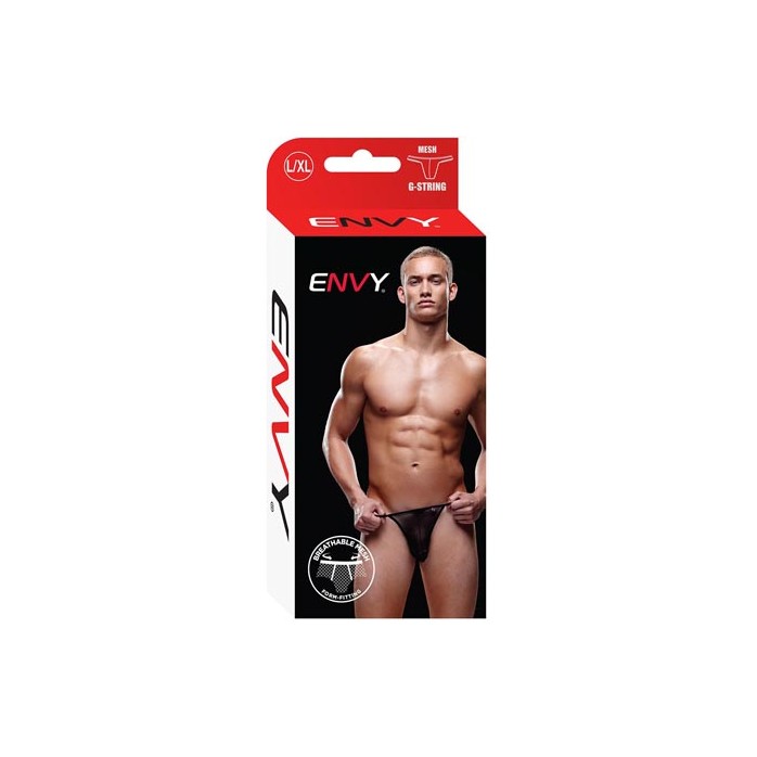 Мужские полупрозрачные трусы-стринги. Фотография 3.