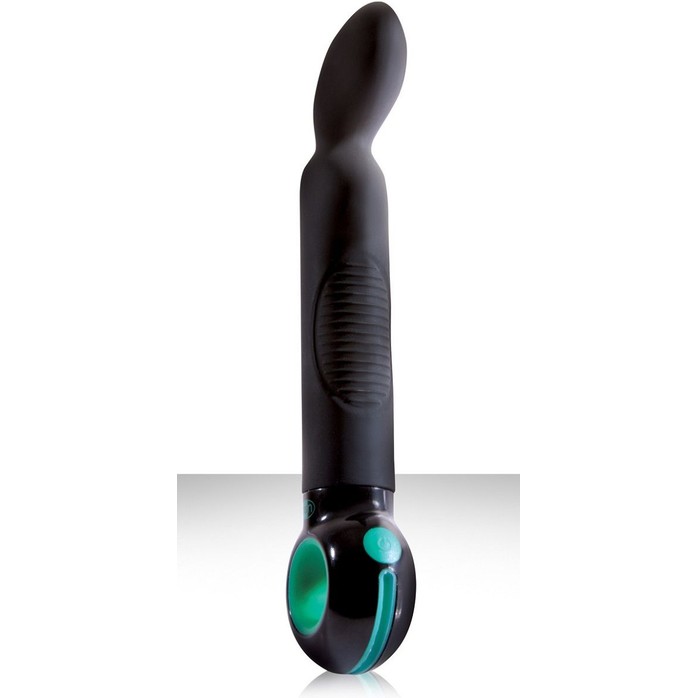 Черный вибратор для G-стимуляции Envie G Spot - 22 см - Silicone Vibe Massagers. Фотография 2.
