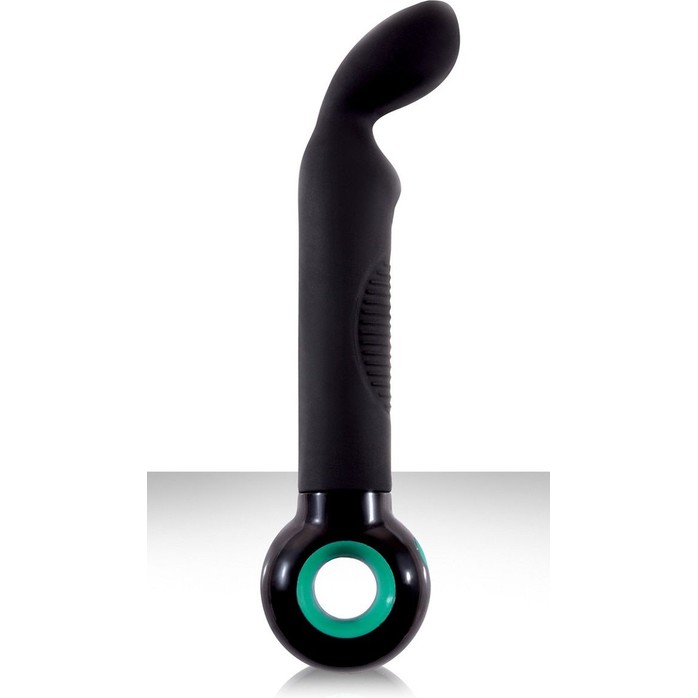 Черный вибратор для G-стимуляции Envie G Spot - 22 см - Silicone Vibe Massagers