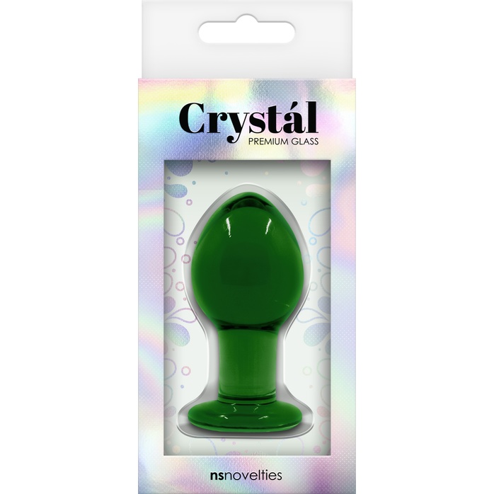 Зеленая стеклянная анальная пробка Crystal Medium - 7,5 см - Crystal. Фотография 2.