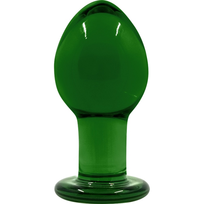 Зеленая стеклянная анальная пробка Crystal Medium - 7,5 см - Crystal