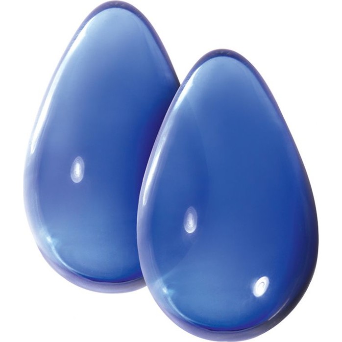 Большие синие стеклянные вагинальные шарики Crystal Kegel Eggs - Crystal. Фотография 2.
