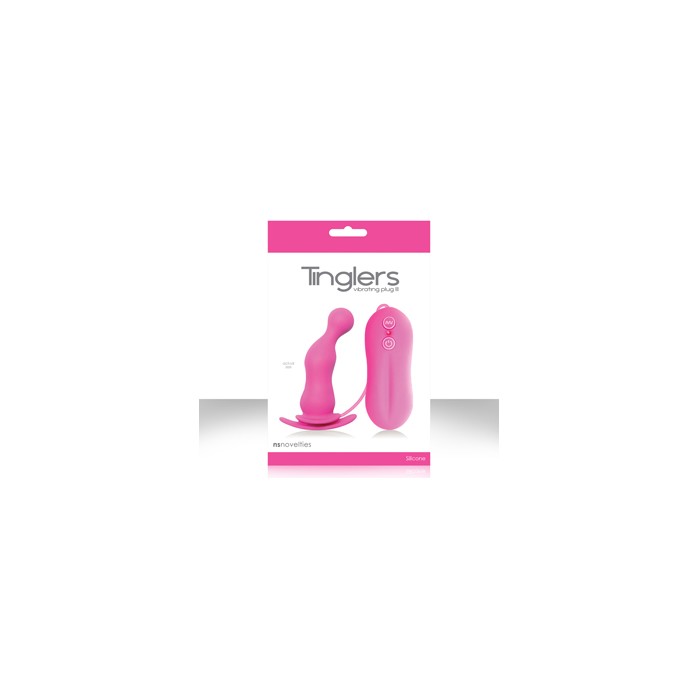 Розовая анальная вибро-пробка Tinglers - Plug III - Tinglers