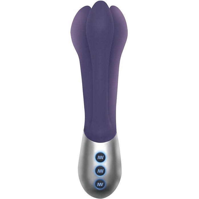 Фиолетовый вибратор Infinit с тремя гнущимися отростками - 20,3 см - Silicone Vibe Massagers