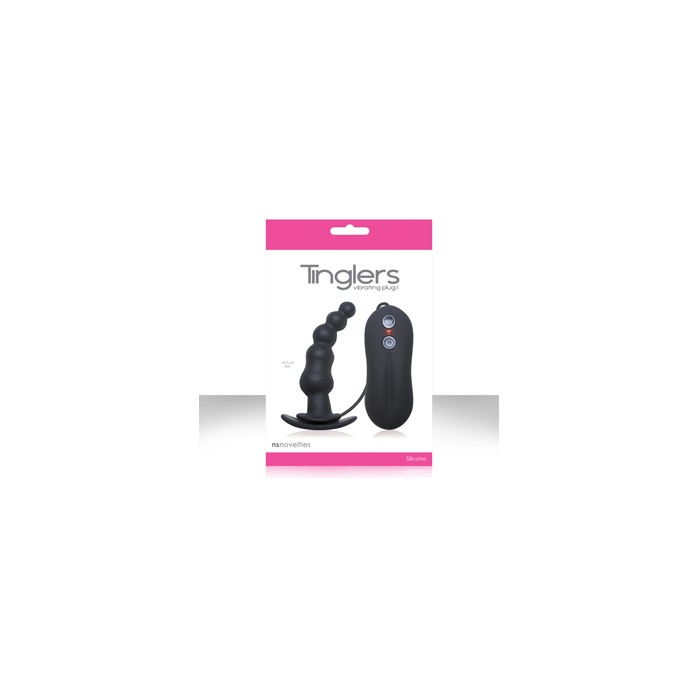 Черная анальная вибро-пробка Tinglers - Plug I - Tinglers