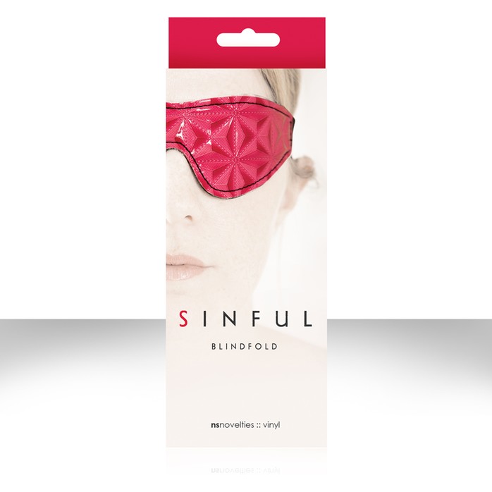 Розовая маска на глаза SINFUL BLIDFOLD - Sinful. Фотография 3.