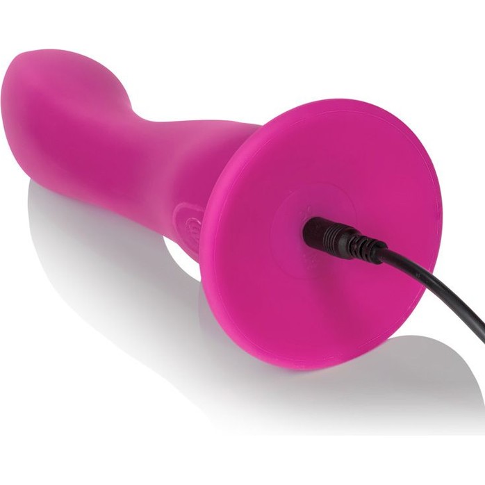 Розовый вибратор-насадка на присоске Rechargeable Love Rider Wireless Curve - 16,5 см - Love Rider. Фотография 5.