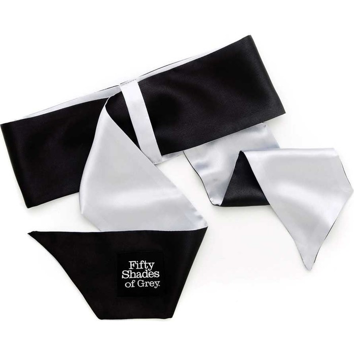 Черно-серый галстук-фиксация Satin Restraint Wrist Tie - Fifty Shades of Grey