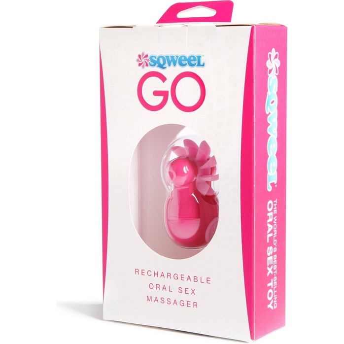 Розовый клиторальный стимулятор Sqweel Go Pink. Фотография 4.