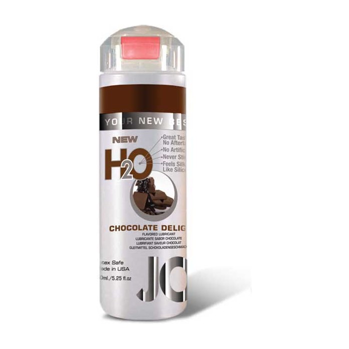 Лубрикант на водной основе с ароматом шоколада JO Flavored Chocolate Delight - 150 мл