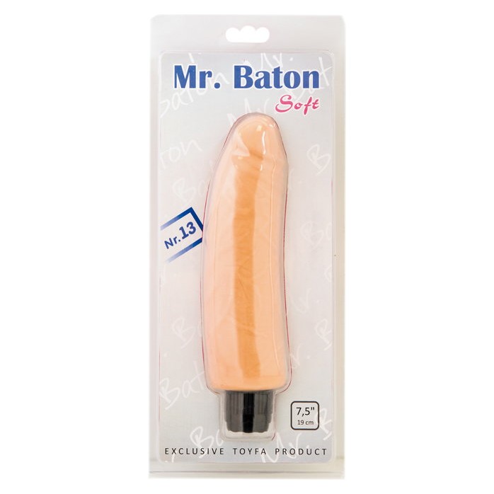 Телесный вибратор-реалистий Mr.Baton Soft №13 - 19 см - Mr.Baton. Фотография 2.