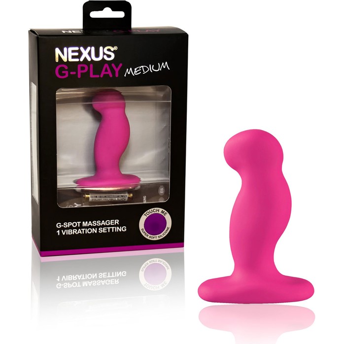 Анальный стимулятор Nexus G-Play Medium Pink с вибрацией - 9 см