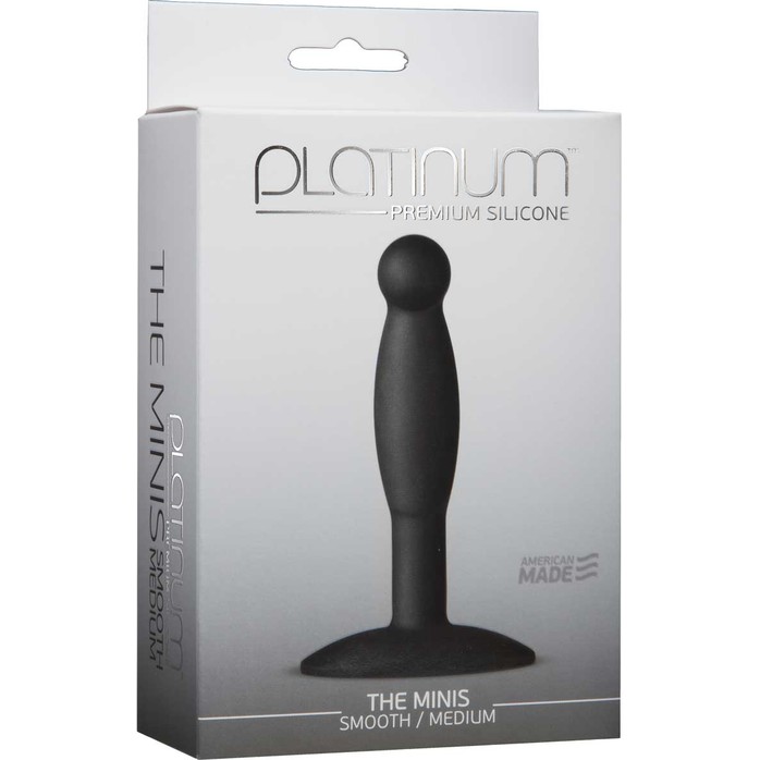 Черная анальная пробка Platinum Premium Silicone - The Minis - Smooth Medium - Black M - Platinum Premium Silicone. Фотография 2.