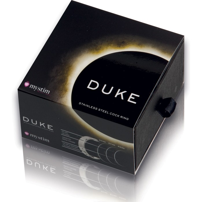 Стальное эрекционное кольцо с гравировкой Duke - 4,8 см. Фотография 2.