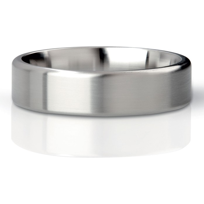 Матовое стальное эрекционное кольцо Duke - 5,5 см. Фотография 2.