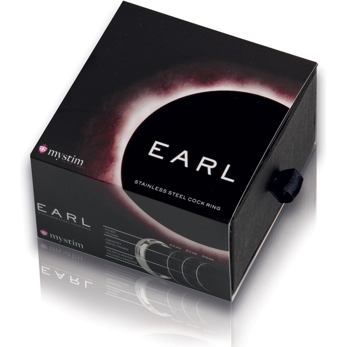 Стальное эрекционное кольцо с гравировкой Earl - 5,1 см. Фотография 2.