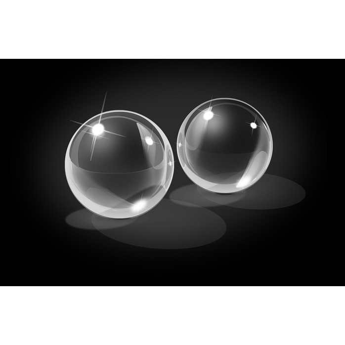 Вагинальные шарики из стекла Small Glass Ben-Wa - Icicles. Фотография 2.