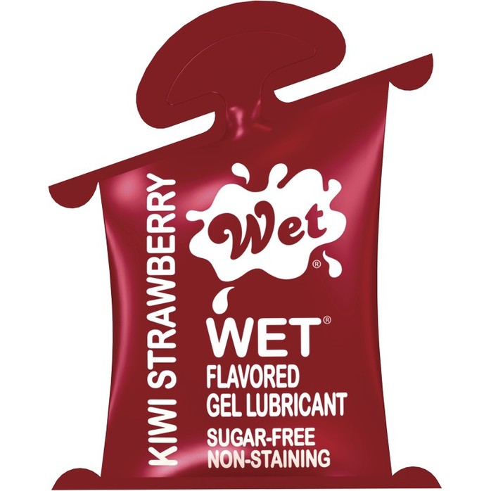 Лубрикант Wet Flavored Kiwi Strawberry с ароматом киви и клубники - 10 мл - Wet Flavored